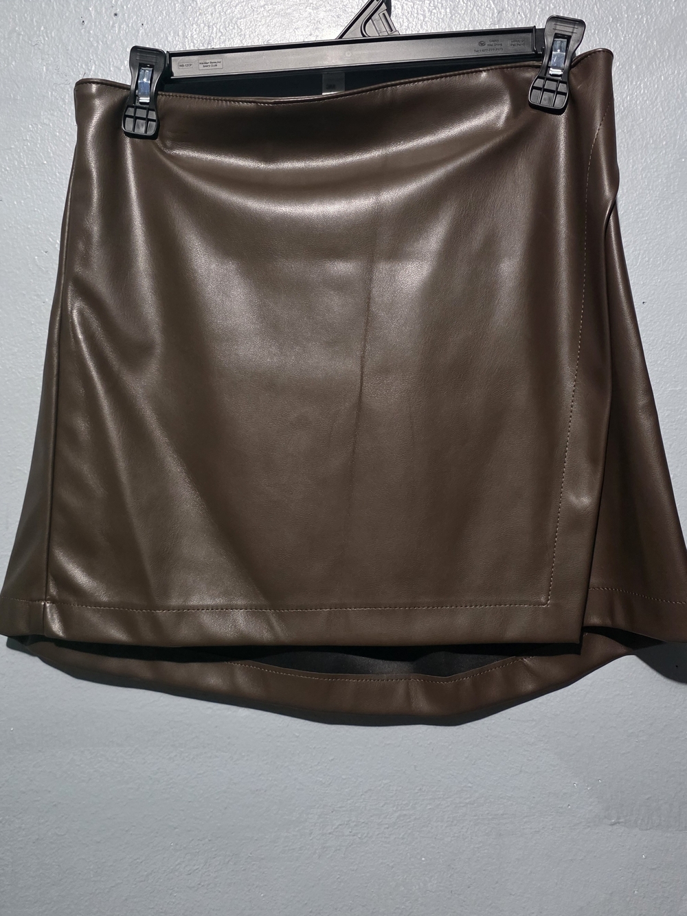 Arizona Jeans Co Brown Faux Leather A-Line Skirt